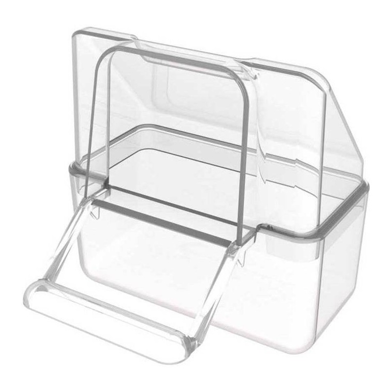 Mangeoire cage Italienne transparent 7x4x8cm - 2G-R