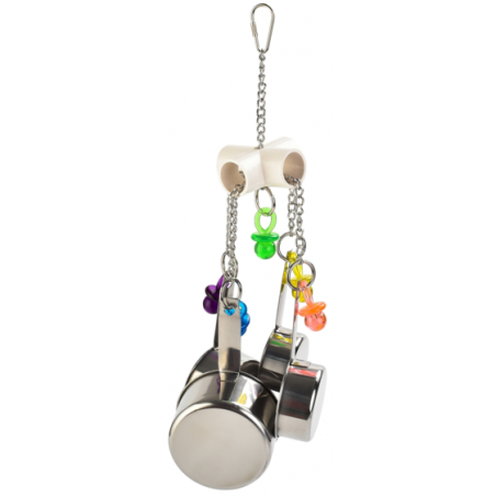 Jouets pour oiseaux pendant avec casseroles 13909 Benelux 22,95 € Ornibird