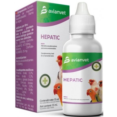 Hepatic Liquide 15ml - Avianvet à 5,60 € - Avianvet - 93588 - Vitamines et Compléments