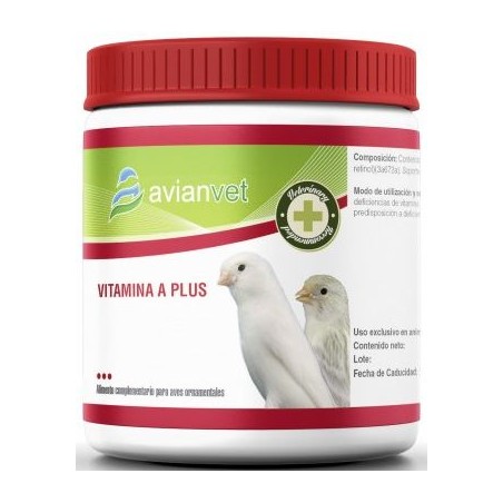 Vitamine A Plus 125gr - Avianvet à 8,80 € - Avianvet - 26536 - Vitamines et Compléments