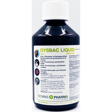 Dysbac Liquide 250ml - Neornipharma à 40,10 € - Neornipharma - D-L-250 - Complément Alimentaire