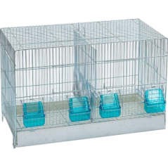 Cage Cova avec tiroir en plastique et 2 compartiments 65x34x44cm à 60,45 € - Domus Molinari - 111017002 - Cages