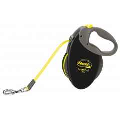 Flexi NEON GIANT laisse sangle Noir/Jaune Fluo M/8m - Flexi à 40,00 € - Trixie - 20927 - Laisses / Enrouleur