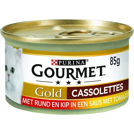 Gold - Les cassolettes Chicken 85gr - Gourmet à 1,05 € - Purina - 12475312 - Gourmet