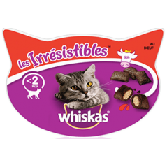 Les irrésistibles Boeuf 8gr - Whiskas à 2,40 € - Whiskas - 176310 - Whiskas