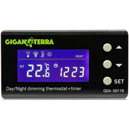 Thermostat digital Dimming Jour/Nuit avec Timer - Giganterra à 75,95 € - Giganterra - G04-00118 - Thermomètres et hygromètres