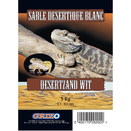 Sable désertique Blanc 5kg à 6,05 € - Grizo - 720120201 - Substrats