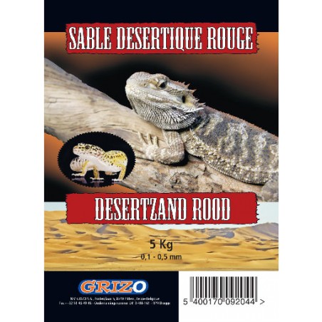 Sable désertique Rouge 5kg à 6,05 € - Grizo - 720203051 - Substrats