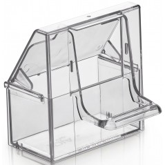 Mangeoire cage Italienne transparent 7x4x8cm - 2G-R à 0,45 €