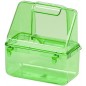 Mangeoire cage Italienne verte avec crochets - 2G-R