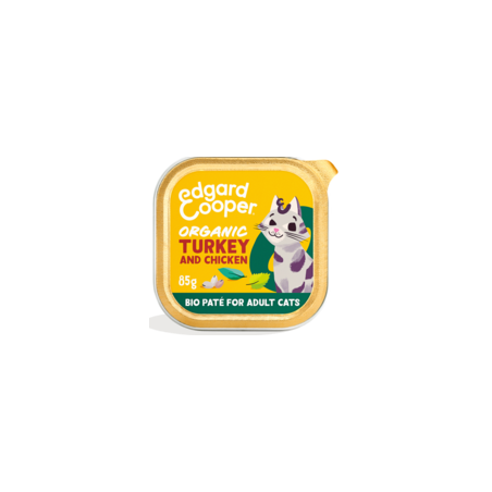 Patée pour chat Organic Dinde et poulet 85gr - Edgard & Cooper à 1,50 € - Edgard & Cooper - 641169 - Edgard & Cooper