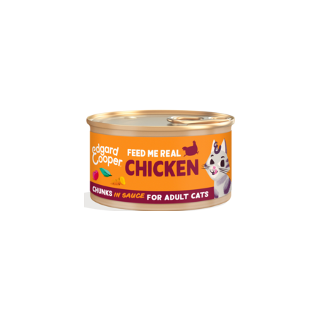 Morceaux en sauce pour Chat Poulet 85gr - Edgard & Cooper à 1,50 € - Edgard & Cooper - 640629 - Edgard & Cooper