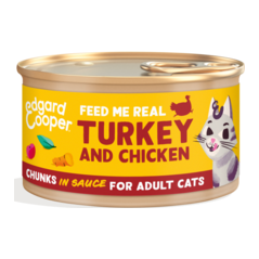 Morceaux en sauce pour Chat Dinde et Poulet 85gr - Edgard & Cooper à 1,50 € - Edgard & Cooper - 640643 - Edgard & Cooper