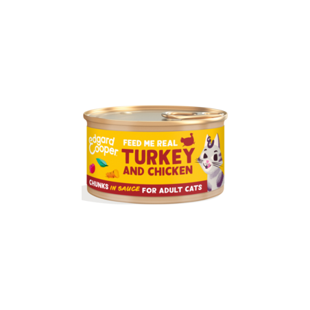 Morceaux en sauce pour Chat Dinde et Poulet 85gr - Edgard & Cooper à 1,50 € - Edgard & Cooper - 640643 - Edgard & Cooper