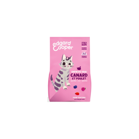 Croquettes Kitten Canard et poulet 2kg - Edgard & Cooper à 25,00 € - Edgard & Cooper - 640445 - Edgard & Cooper