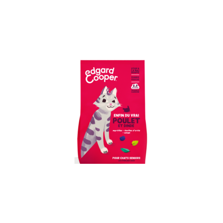 Croquettes Chat Senior Poulet et dinde 2kg - Edgard & Cooper à 25,00 € - Edgard & Cooper - 640483 - Edgard & Cooper