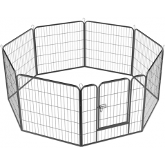 Parc pour animaux acier poudré Small à 127,95 € - Kinlys - 34104 - Cages d'extérieur