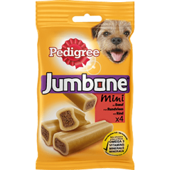 Jumbone MINI au Bœuf pour Petits Chiens 4pcs - Pedigree à 3,49 € - Pedigree - 409124 - Pedigree