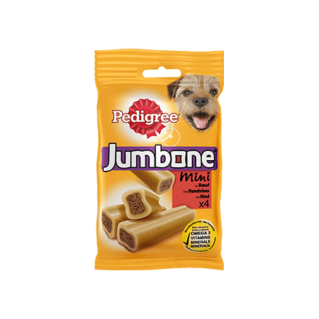 Jumbone MINI au Bœuf pour Petits Chiens 4pcs - Pedigree à 3,60 € - Pedigree - 409124 - Pedigree