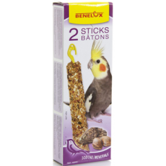 2 Sticks Grandes Perruches iodine/Shells - Benelux à 1,90 € - Kinlys - 16253 - Snacks