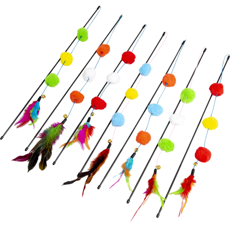 Pompoms canne à pêche 46cm à 4,20 € - Pet Solutions - 49/1056 - Action