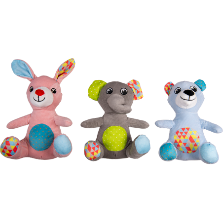 Hug Doudou avec squeaker 21cm à 8,00 € - Pet Solutions - 49/0512 - Jouets en peluche