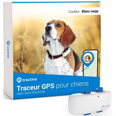 Collier GPS pour chiens Tractive GPS DOG 4 Blanc neige à 50,40 € - Tractive - TRNJAWH - Sécurité et réfléchissant