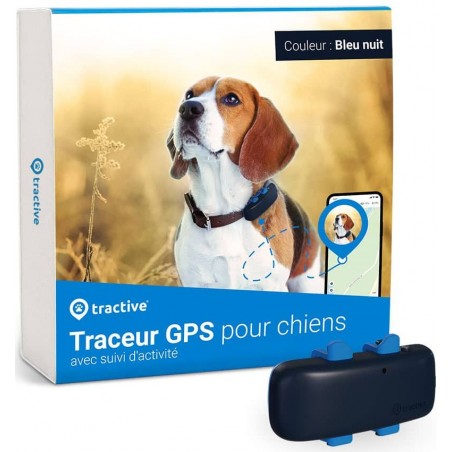 Collier GPS pour chiens Tractive GPS DOG 4 Bleu nuit à 50,40 € - Tractive - TRNJADB - Sécurité et réfléchissant