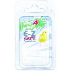 Bagues élastiques E-Z par 50 pièces - Taille: 4.5mm - Couleur: Blanc à 6,50 € - Rings 4 Wings - 880ERR45-White - 4,5 mm