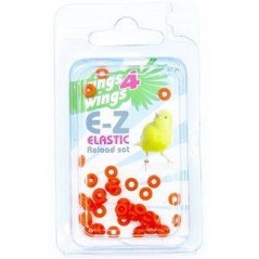 Bagues élastiques E-Z par 50 pièces - Taille: 4.5mm - Couleur: Orange 880ERR45-Orange Rings 4 Wings 6,50 € Ornibird