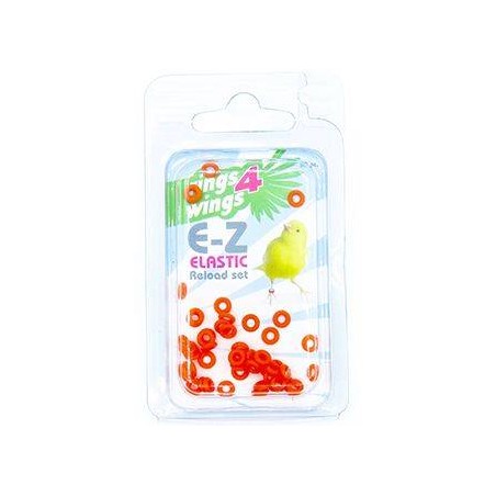 Bagues élastiques E-Z par 50 pièces - Taille: 4.5mm - Couleur: Orange à 6,50 € - Rings 4 Wings - 880ERR45-Orange - 4,5 mm