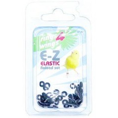 Bagues élastiques E-Z par 50 pièces - Taille: 4.5mm - Couleur: Noir à 6,50 € - Rings 4 Wings - 880ERR45-Noir - 4,5 mm