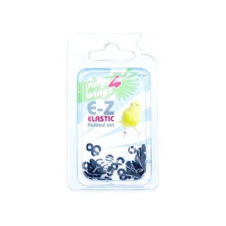 Bagues élastiques E-Z par 50 pièces - Taille: 4.5mm - Couleur: Noir à 6,50 € - Rings 4 Wings - 880ERR45-Noir - 4,5 mm