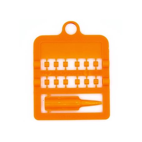 Bagues fendues E-Z par 12 pièces - Taille: 2.5 mm - Couleur: Orange Fluo