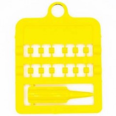 Bagues fendues E-Z par 12 pièces - Taille: 4 mm - Couleur: Jaune à 2,00 € - Rings 4 Wings - 850SR4-Yellow - 4 mm