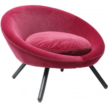 Fauteuil Bailey en velours bordeaux 58x53cm - Vadigran 18432 Vadigran 84,95 € Ornibird