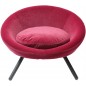 Fauteuil Bailey en velours bordeaux 58x53cm - Vadigran