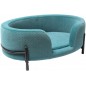 Fauteuil Jack en velours turquoise 61x42cm - Vadigran