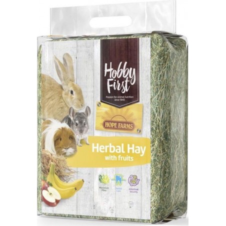 Herbal Hay avec des fruits 1kg - Hobby First à 4,05 € - Hobby First - 663871 - Foin