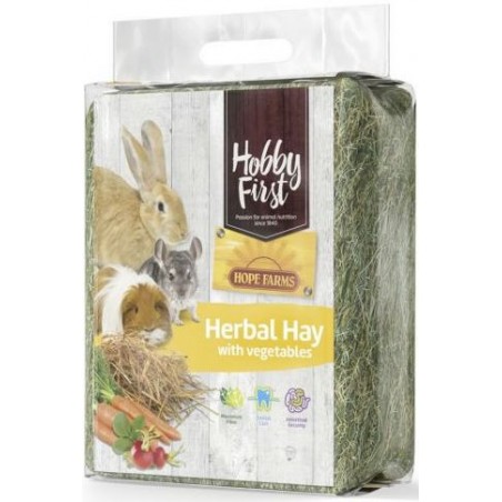 Herbal Hay avec des légumes 1kg - Hobby First à 4,05 € - Hobby First - 663873 - Foin