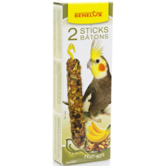 2 Sticks Grandes perruches Noix/Banane - Benelux à 1,90 € - Benelux - 16252 - Snacks