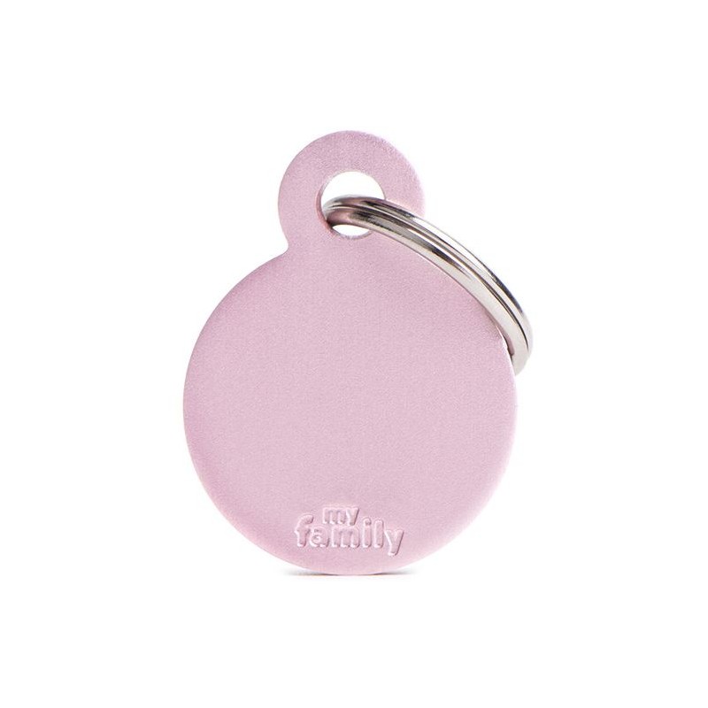 Médaille Basic Cercle Petit Aluminium Rose