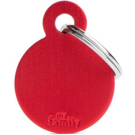 Médaille Basic Cercle Petit Aluminium Rouge à 10,90 € - My Family - MFB15 - Médaille pour gravure