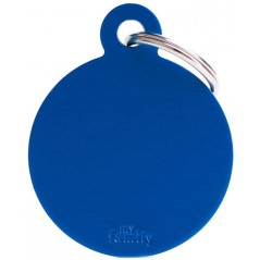 Médaille Basic Cercle Grand Aluminium Bleu à 11,90 € - My Family - MFB18 - Médaille pour gravure