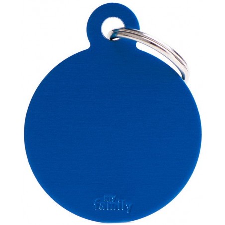 Médaille Basic Cercle Grand Aluminium Bleu à 11,90 € - My Family - MFB18 - Médaille pour gravure