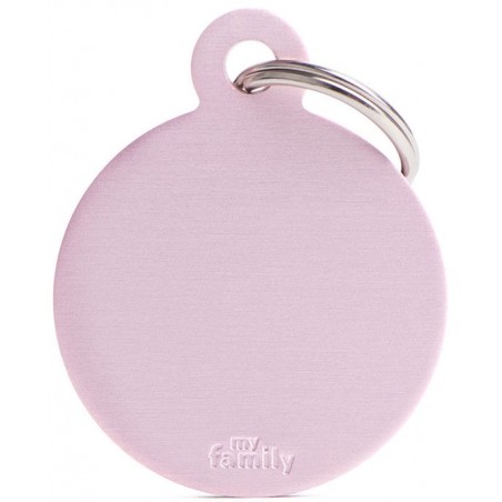 Médaille Basic Cercle Grand Aluminium Rose à 11,90 € - My Family - MFB19 - Médaille pour gravure