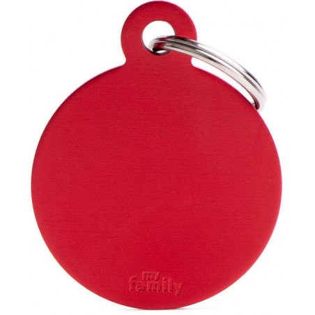 Médaille Basic Cercle Grand Aluminium Rouge à 11,90 € - My Family - MFB20 - Médaille pour gravure