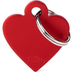 Médaille Basic Coeur Petit Aluminium Rouge à 10,90 € - My Family - MFB25 - Médaille pour gravure