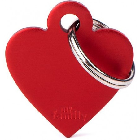 Médaille Basic Coeur Petit Aluminium Rouge à 10,90 € - My Family - MFB25 - Médaille pour gravure