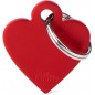 Médaille Basic Coeur Petit Aluminium Rouge